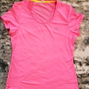 Neon Pink Under Armour Dri-fit Athletic Shirt
